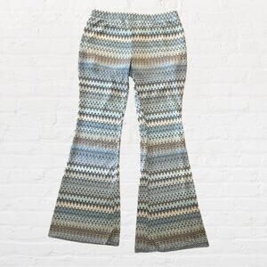 NEW Joe B Blue and Cream Chevron Lace Pants, XL